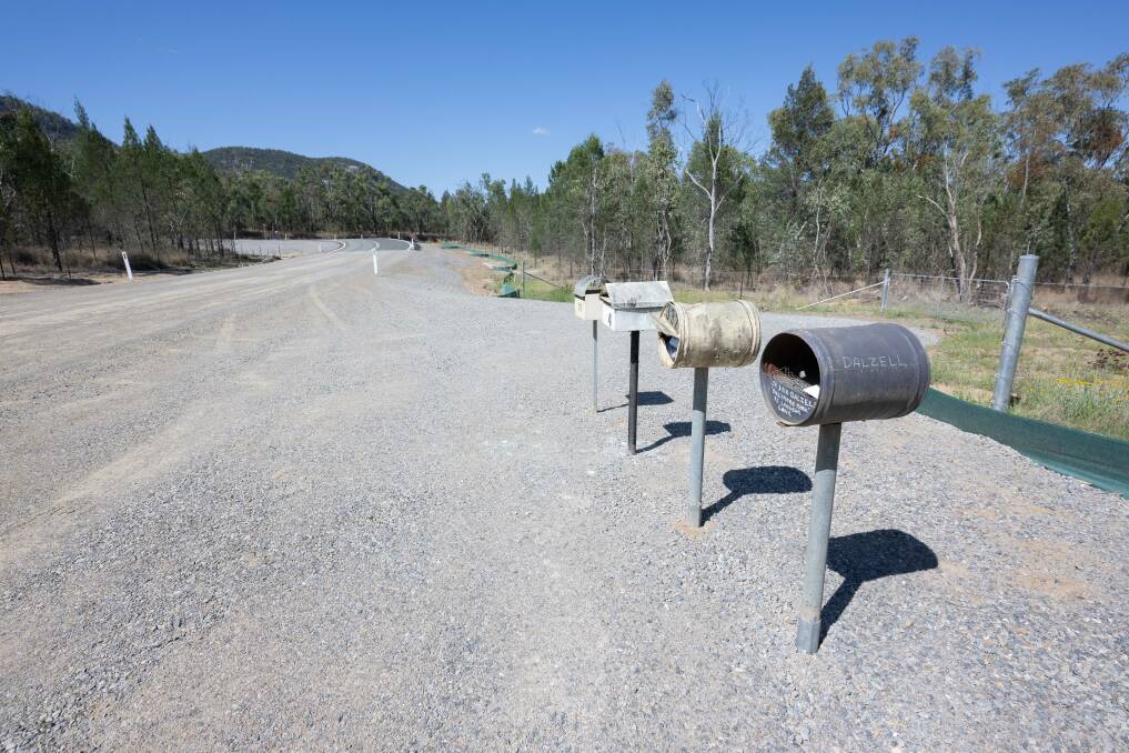 The cluster of Langens Lane letter boxes was moved to the new entrance of Langens Lane during works by Tamworth Regional Council. Picture by Peter Hardin