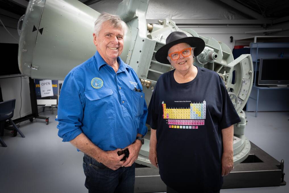 After meeting in 2018, Tamworth Regional Astronomy Club member Phil Betts has been talking with Dr Findlay about getting Tamworth's astro-tourism scene off the ground. Picture by Peter Hardin