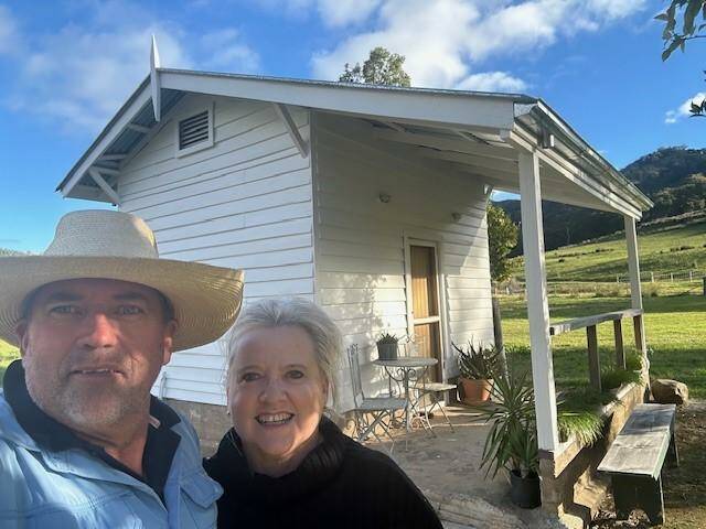 Wayne Mauger and Marianne Buchan outside the creamery at Elmdale Cottage on their farm in Woolomin, which they refurbished using money from the heritage grant. Picture supplied by Tamworth Regional Council