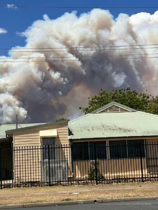 Eyewitness accounts said the fire looked "incredibly close" to houses on the eastern edge of Scone. Picture supplied