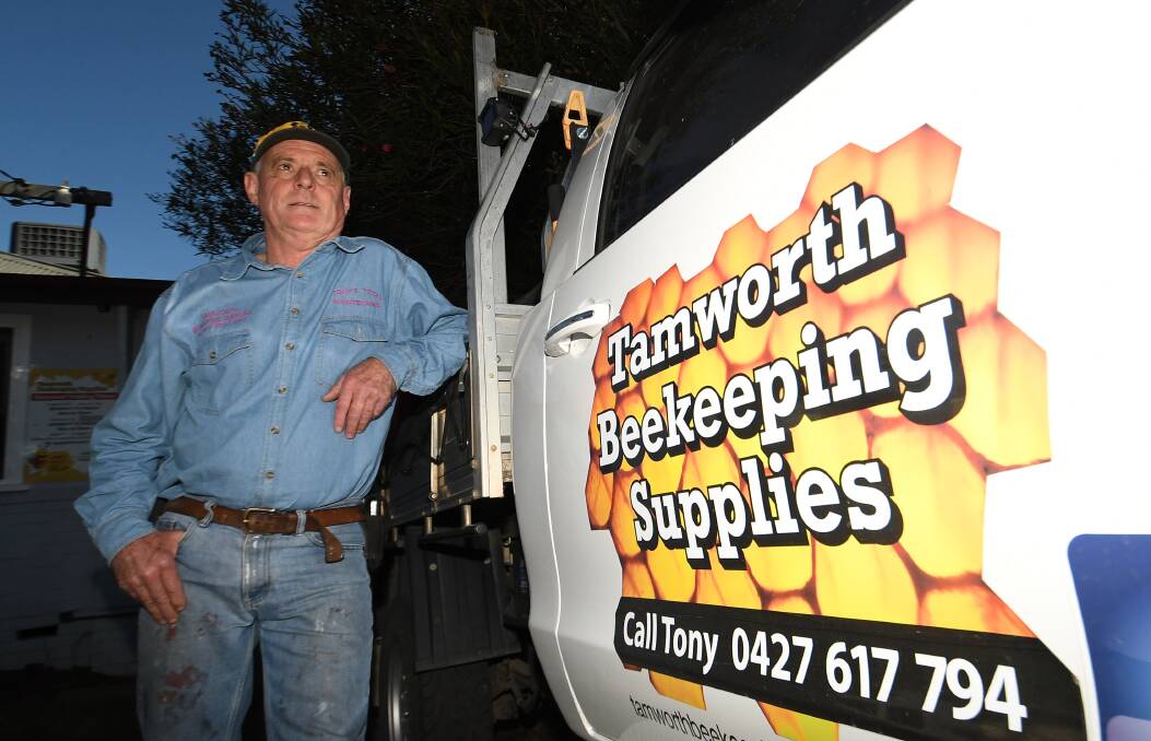 Before opening Tamworth Beekeeping Supplies Mr Bradbery was a handyman, a profession he's worried he'll have to return to now that Varroa is here to stay. Picture by Gareth Gardner