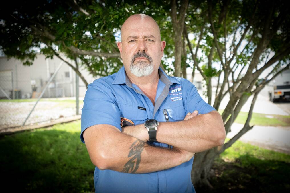 Rodeo Drive resident Dean Tapp says he's frustrated with Tamworth Regional Council for failing to respond to his and his neighbour's concerns. Picture by Peter Hardin