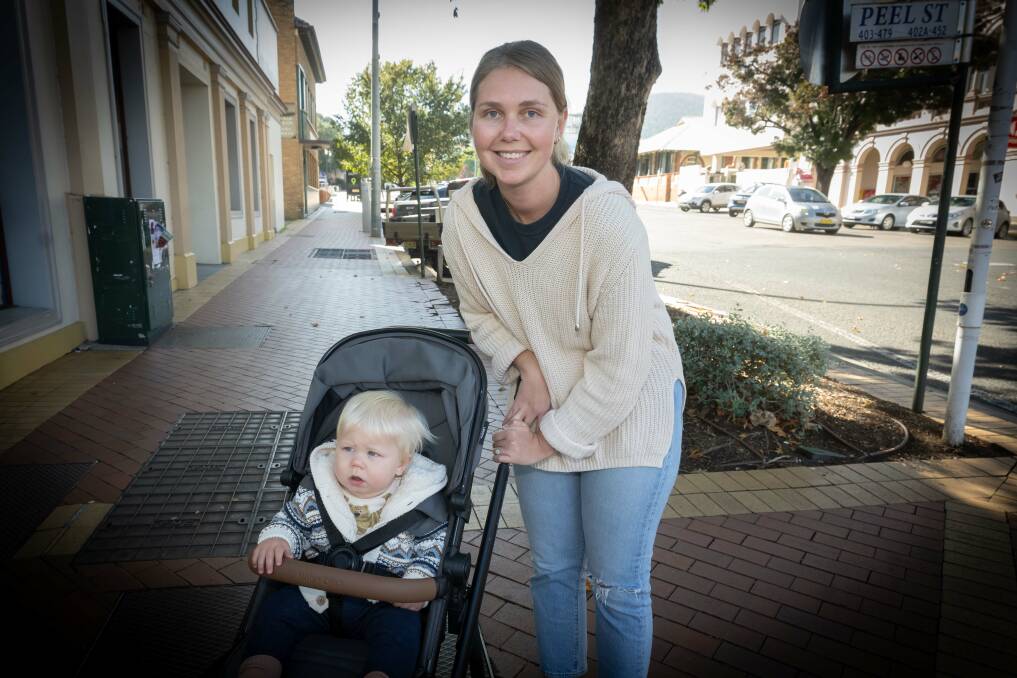 Local renter Jessica Lestrange and her 9-month-old son Hudson Cromie. Picture by Peter Hardin