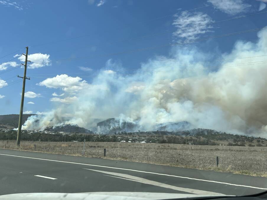 Firies from Quirindi were also sent south to assist in controlling the blaze. Picture supplied
