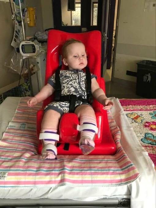 Yara was born with GRIN1 disorder, a rare genetic condition, and is in palliative care. Doctors in Sydney say there is nothing more they can do for her. Picture supplied by Abby Croft