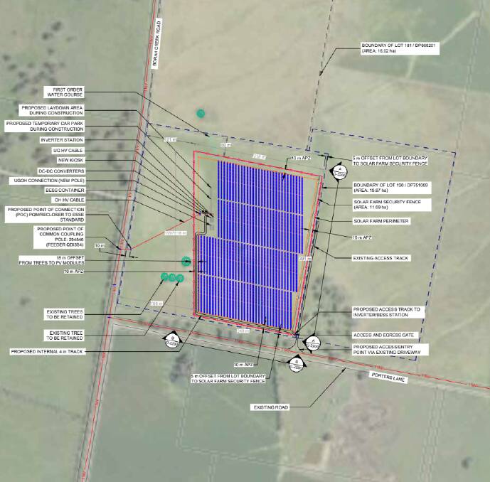 The solar farm is slated for 11.09 hectares of agricultural land. Picture supplied