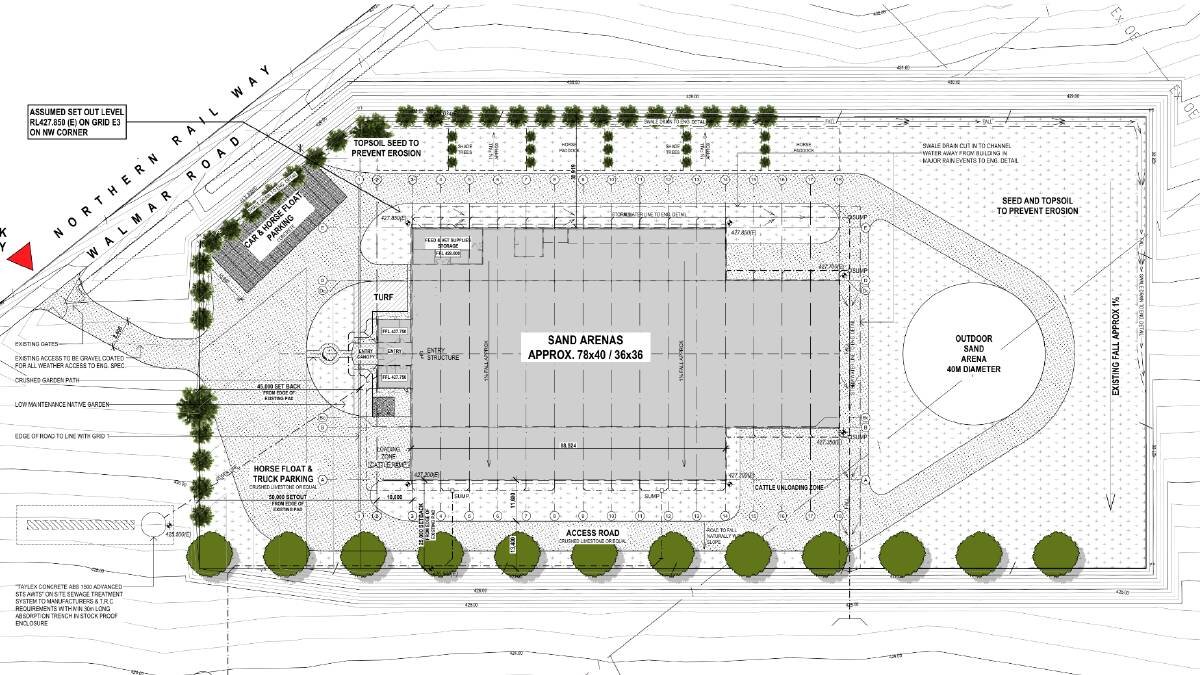 Blueprints show how the existing facility would incorporate the new additions. Picture supplied by Hill Lockart Architects
