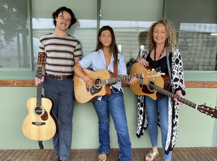 CMAA senior academy students Wil Linder, Gemma Tiller, and Tania Nichamin are all excited to find their music tribe in their masterclasses over the coming days. Picture by NDL