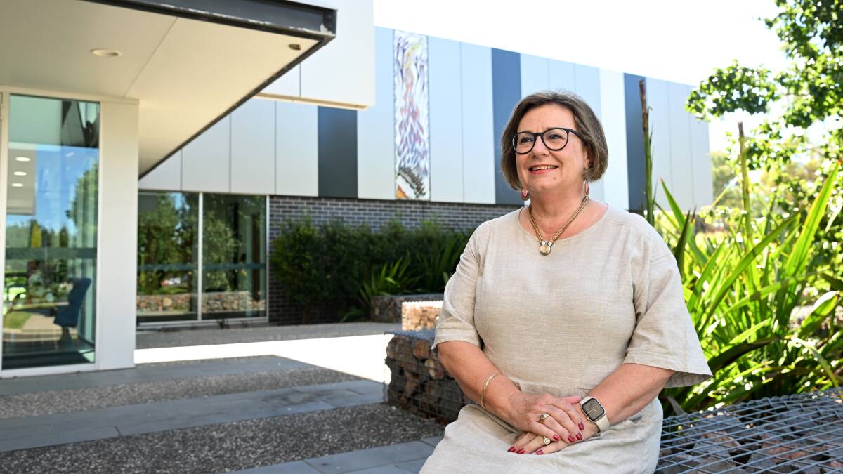 Deputy mayor Judy Coates sits outside the Newcastle University Tamworth site, where the research will be undertaken. Picture by Gareth Gardner