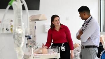 University of Newcastle (UON) medical students Anna O'Mara and Yannick De Silva are completing their final student placement at Tamworth hospital through the UON medical program. Picture by Gareth Gardner
