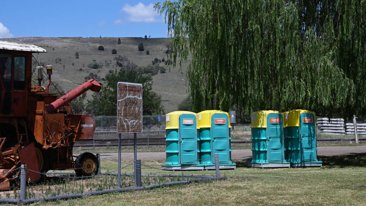 Four portaloos have been installed at the Southern side of King George V Park. Picture by Gareth Gardner.