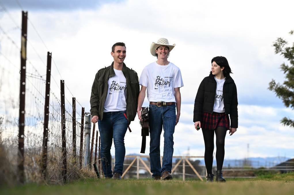 Tamworth musicians Matthew Barratt, Lawson Thompson and Bella Dior have all considered auditioning for the 2024 'Australian Idol' talent competition. Picture Gareth Gardner