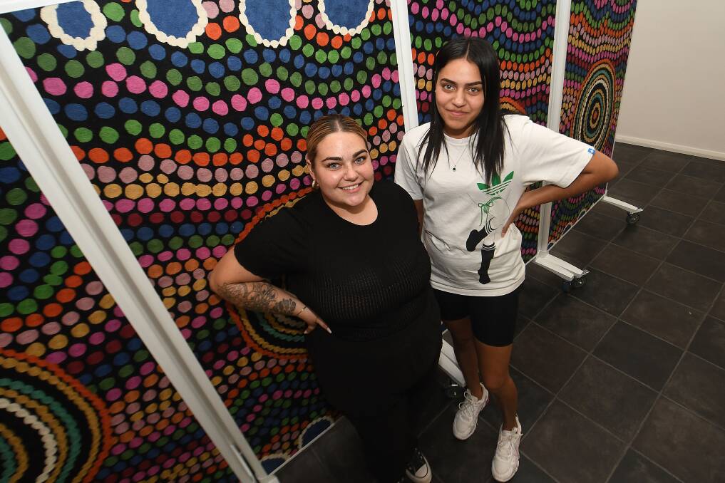 NAIDOC debutante ball organiser Cass Withers and former debutante Makia Johnson. Picture by Gareth Gardner.