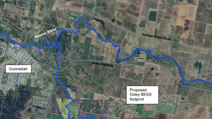 Proposed East Gunnedah BESS site maps. 