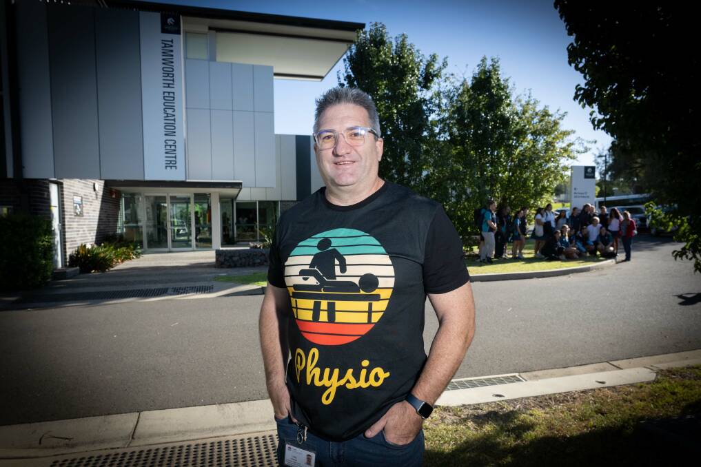Senior Lecturer in Physiotherapy at the University of Newcastle Dr Luke Wakely hopes the forum has encouraged students to think of a health career. Picture by Peter Hardin.