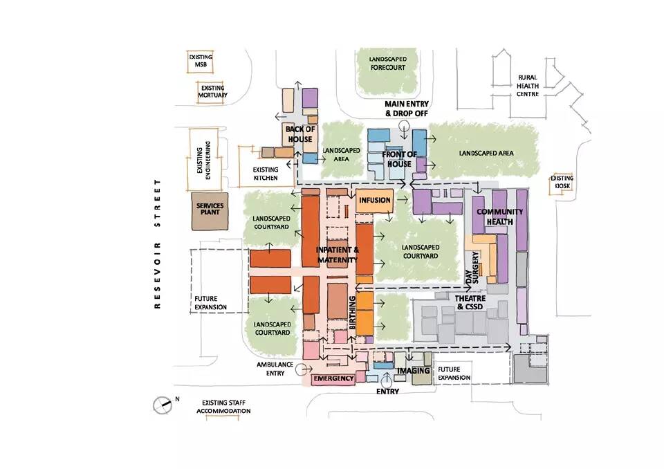 The Gunnedah hospital original $53-million redeveloped masterplans promised by the previous government. Picture supplied