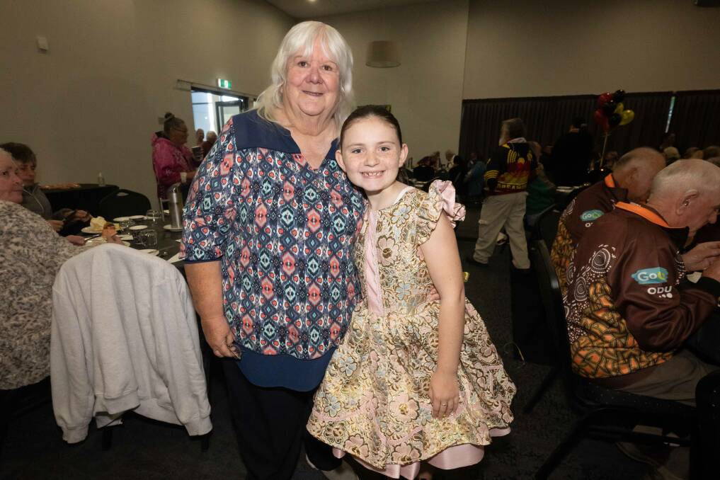 Debra Dalton with her granddaughter Addison Dalton at the NAIDOC Week Elders Long Lunch. Picture by Peter Hardin