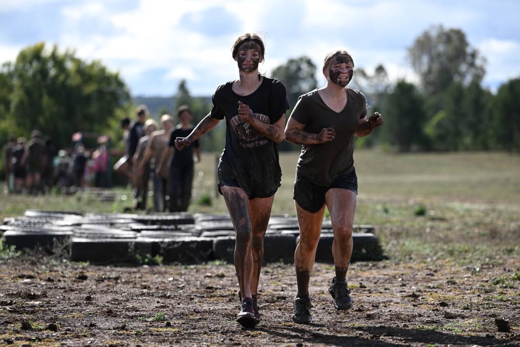 Mud, so much mud everywhere but that failed to dampen the spirits of children from Tamworth who are taking part in the school holiday camp at Lake Keepit Sport and Recreational Centre from July 5 to 7. Picture Gareth Gardner
