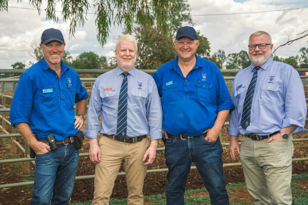State rural crime coordinator Detective Chief Inspector Cameron Whiteside (second from left) with Rural Crime Prevention team colleagues Detective Senior Constable (DSC) Adam MacDougall, DSC Robert Newman and Detective Andrew McLean. Picture by NSW Farmers