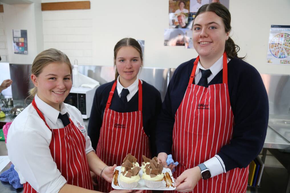 Students from Calrossy Anglican School and Tamworth High School went head to head in the first Bupa Bake Off at Calrossy on Tuesday, June 11. Pictures by Gareth Gardner and supplied 