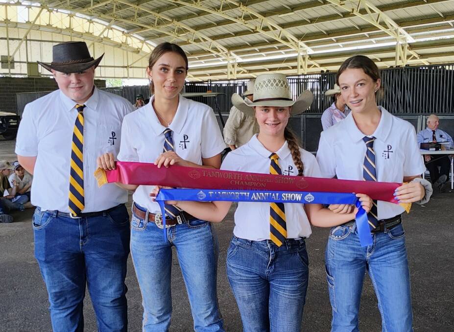 McCarthy Catholic College senior high point 2024 Tamworth Show Schools' Competition team. Picture supplied