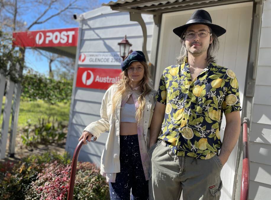 Yolanda Leggett (left) and her husband Sundance Leggett (right), from Byron Bay, are the new owners of the Glencoe Post Office and library. Picture Heath Forsyth 