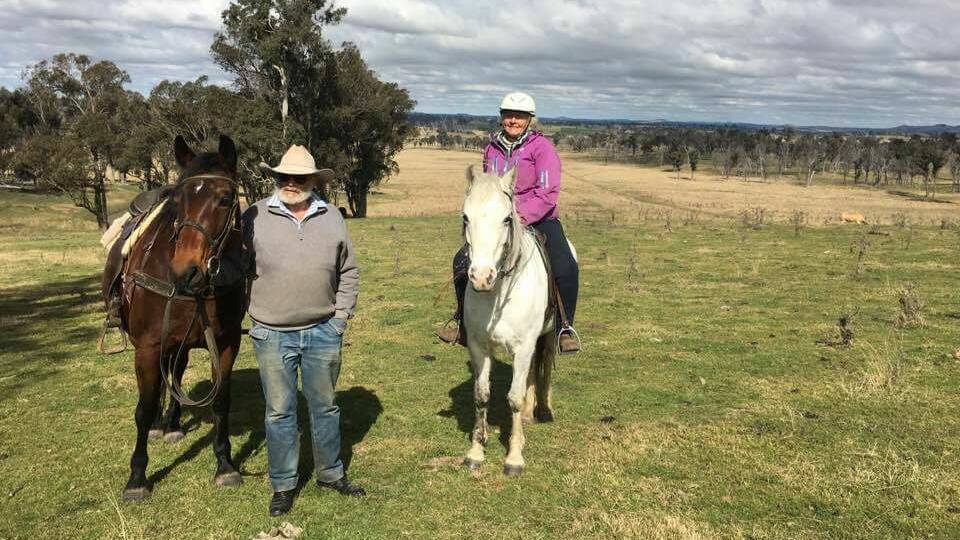 Bill Upjohn and Jan Upjohn taught horse riding at Harlow Park for five decades. They have recently sold the property and are moving to Uralla. Picture Supplied.