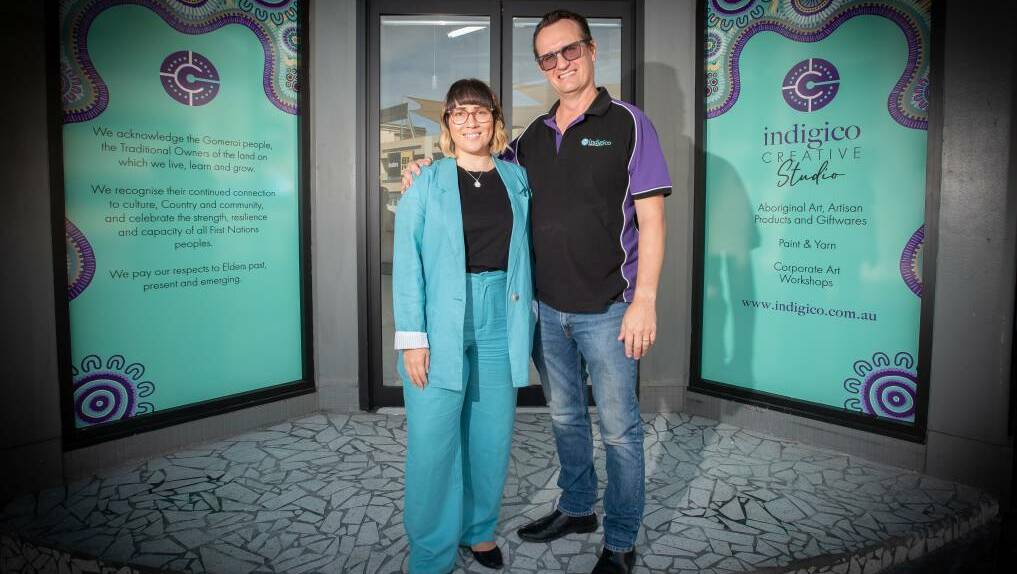 Amy and Rick Allerton ahead of the grand opening of Indigico Creative Studio. Picture by Peter Hardin
