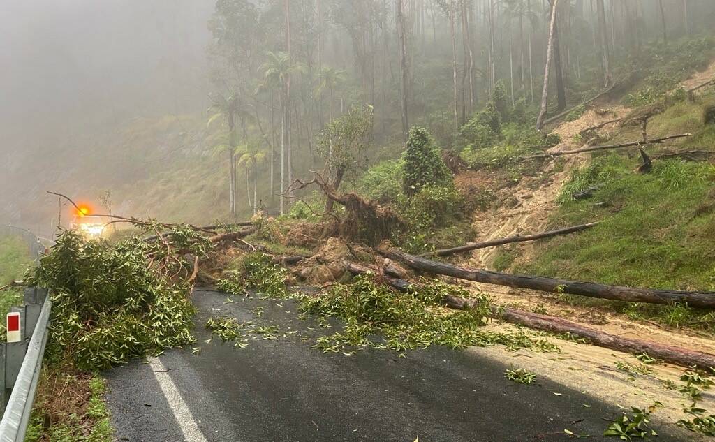 A landslip has closed the Gwydir Highway. Picture by Transport for NSW