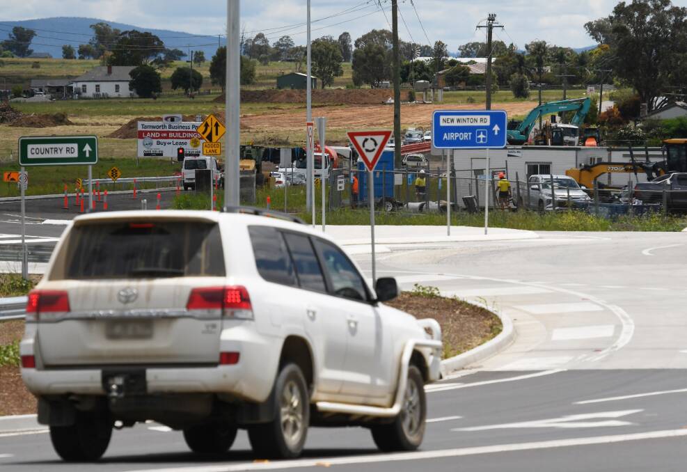 Motorists heading to the airport will now negotiate access via the Country Road Roundabout. Picture by Gareth Gardner.