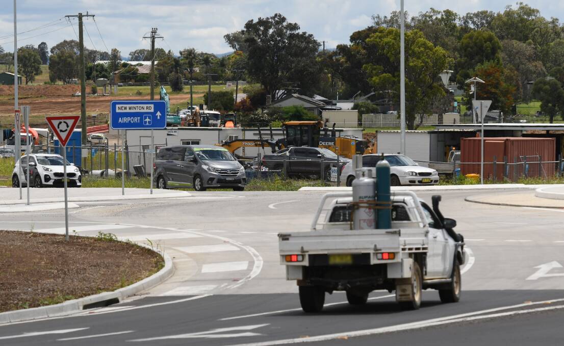 Motorists heading to the airport will now negotiate access via the Country Road Roundabout. Picture by Gareth Gardner.