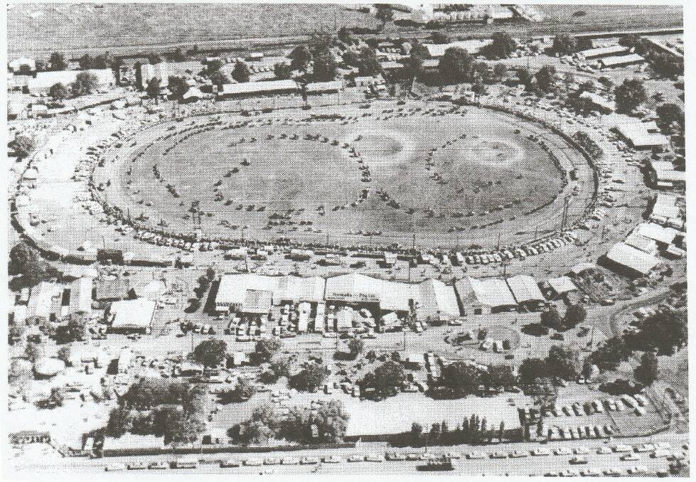 Tamworth Shows aren't quite what they used to be, as instanced in this aerial photo of the Grand Parade at the West Tamworth Showground in the 1970's. Picture supplied