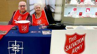 Gaye and Colin Johnson-Weeks are looking forward to seeing you Saturday and Sunday at Shopping World for the Salvation Army Red Shield Appeal. Picture supplied.