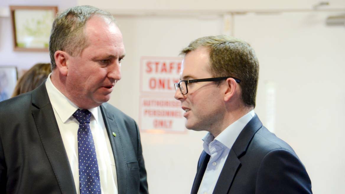 New England MP Barnaby Joyce and Northern Tablelands MP Adam Marshall. Picture from file.