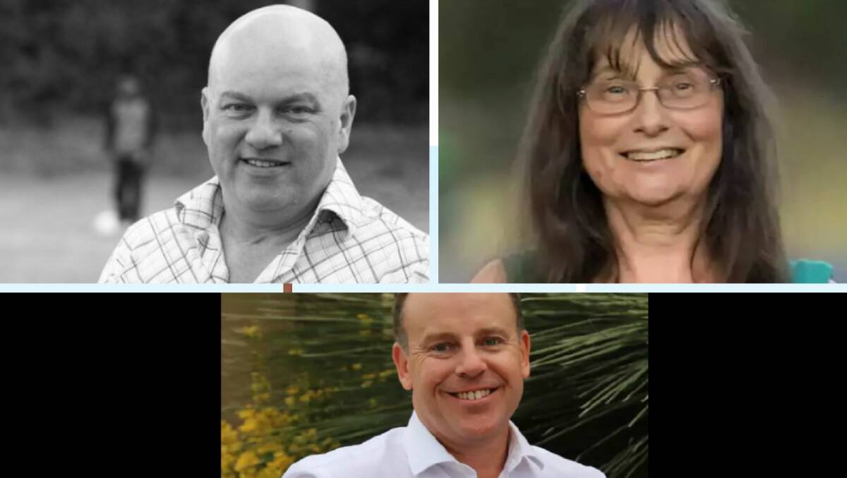 Independent Duncan Fischer (top left), The Greens Dr Dorothy Robinson (top right) and The Nationals Brendan Moylan (bottom) have declared their intention to contest the Northern Tablelands by-election on June 22.
