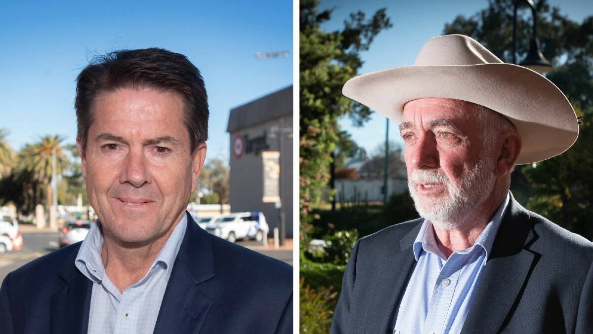 Tamworth MP Kevin Anderson (left) says the Labor Government lacks vision for our region, while Tamworth Regional Council mayor Russell Webb (right) says we're spending too much money on planning and not doing enough. Pictures from file