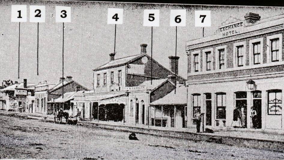 Looking down the western side of Peel Street between Brisbane and Fitzroy in 1878. Photo: supplied