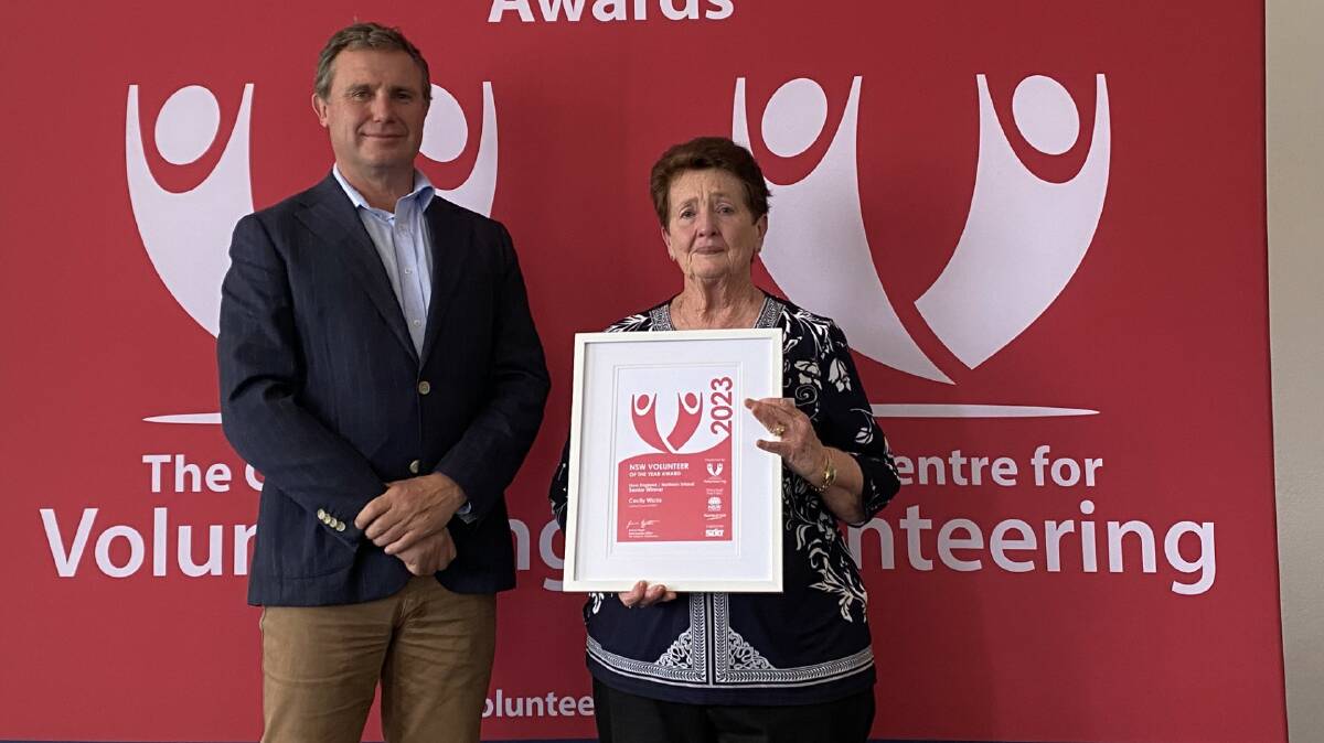 Cecily Wicks was presented with the award for Senior Volunteer of the Year in Armidale recently. Picture supplied 