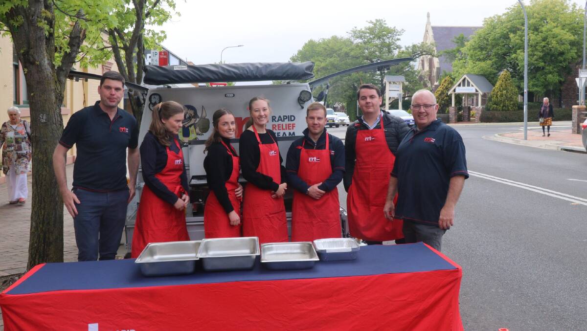 The Rapid Relief Team ready to serve breakfast once again. Picture from the Armidale Regional Council Facebook page.