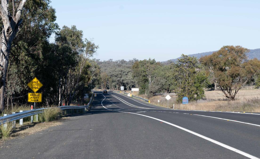 The New England Highway near Kootingal has reopened on Thursday morning. Picture by Peter Hardin