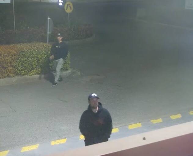 CCTV was released of two men as part of the investigation into the aggravated robbery in Tamworth. Picture supplied by NSW Police