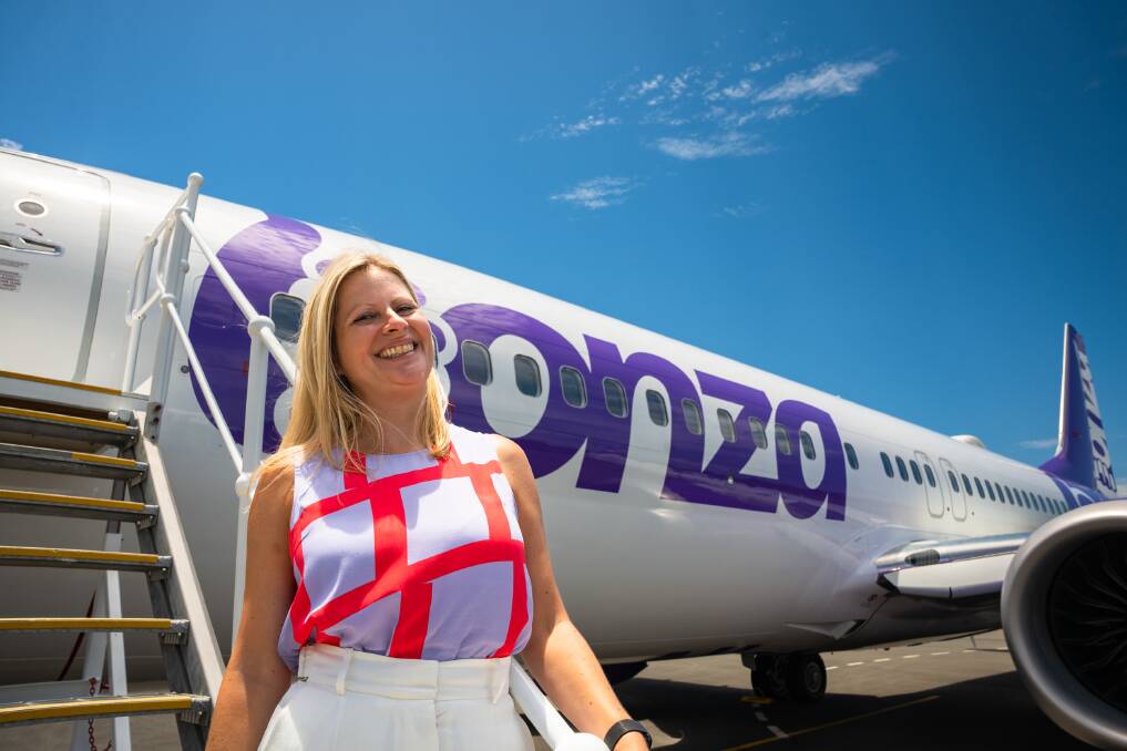 Bonza's Chief Commercial Officer Carly Povey said the airline would be the first to land jets permanently in Tamworth. Picture supplied by Bonza