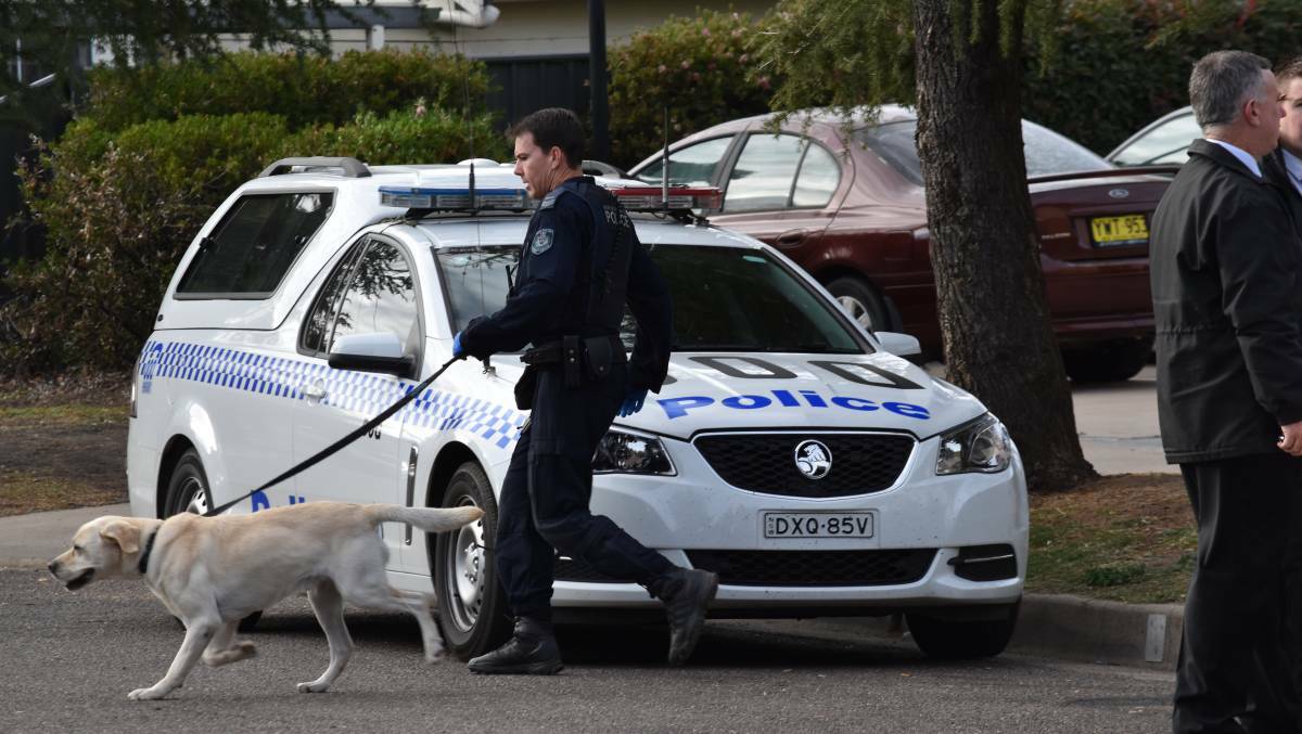 The dog squad backed the Oxley Proactive Crime Team and uniformed officers during the raid. Picture from file