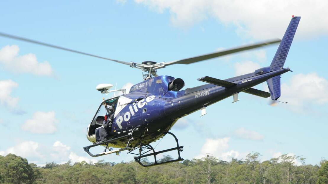 PolAir was used to try and capture the pair as they headed up the New England Highway. Picture from file