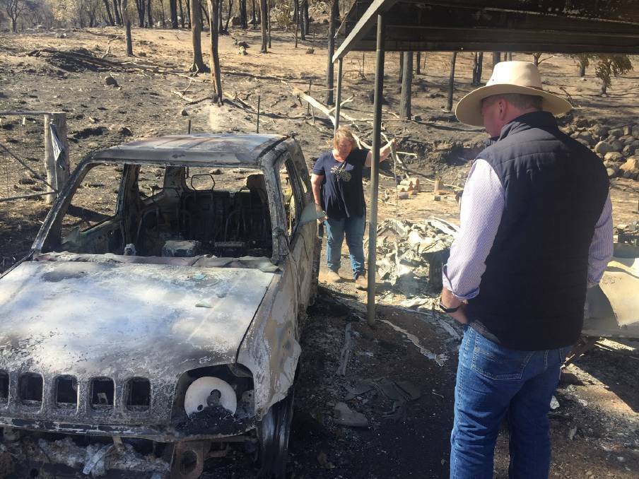 Changing climate: New England MP Barnaby Joyce on the fireground in Tenterfield last year.