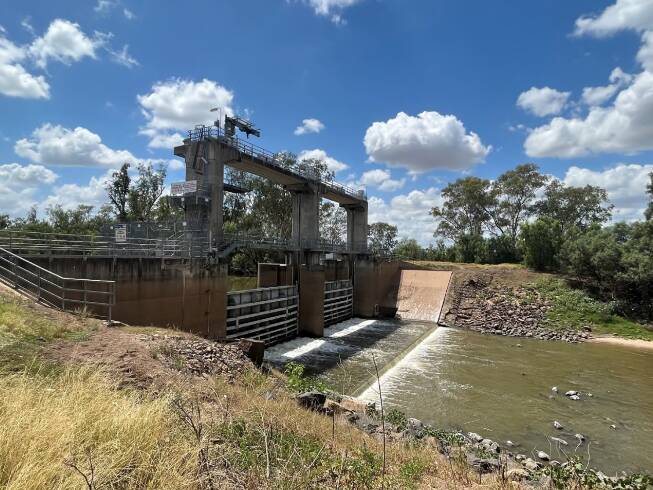The Gunidgera Weir gates on the Namoi River, about 6km west of Wee Waa, are set for the facelift. Picture supplied by Water NSW