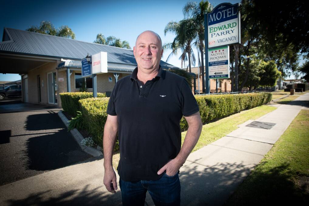 Edward Parry Motel owner Michael Kelly has a full house and is turning away customers. Picture by Peter Hardin