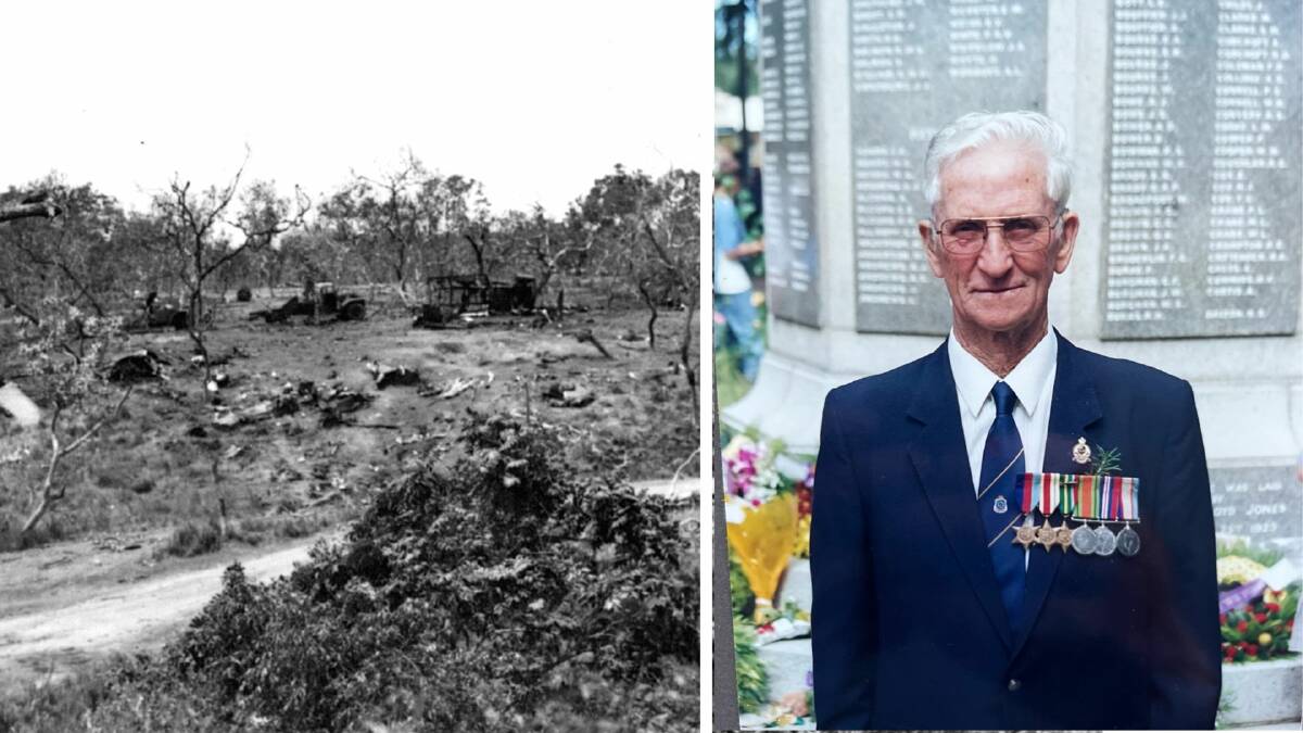 The scene of devastation after the crash but somehow Singleton's Frank McTaggart survived the tragedy.