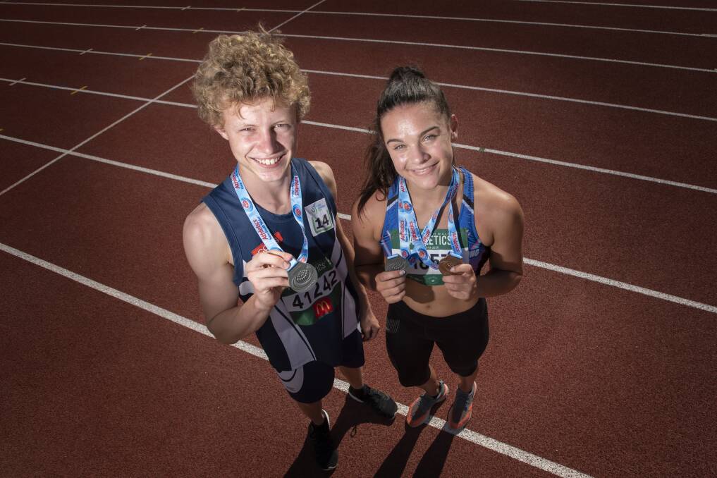 SET TO GO: Liam Gordon and Emma Klasen will be aiming high at next month's national championships in Sydney. Photo: Peter Hardin 260220PHC019 