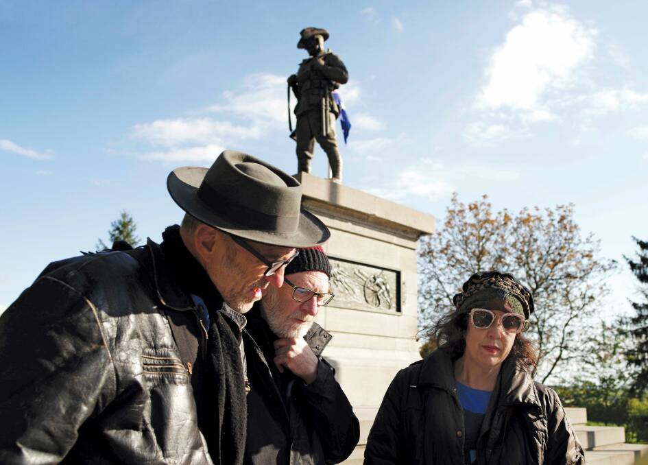 INCOMPREHENSIBLE: Ross Laurie (left) on a tour of the Western Front last year.